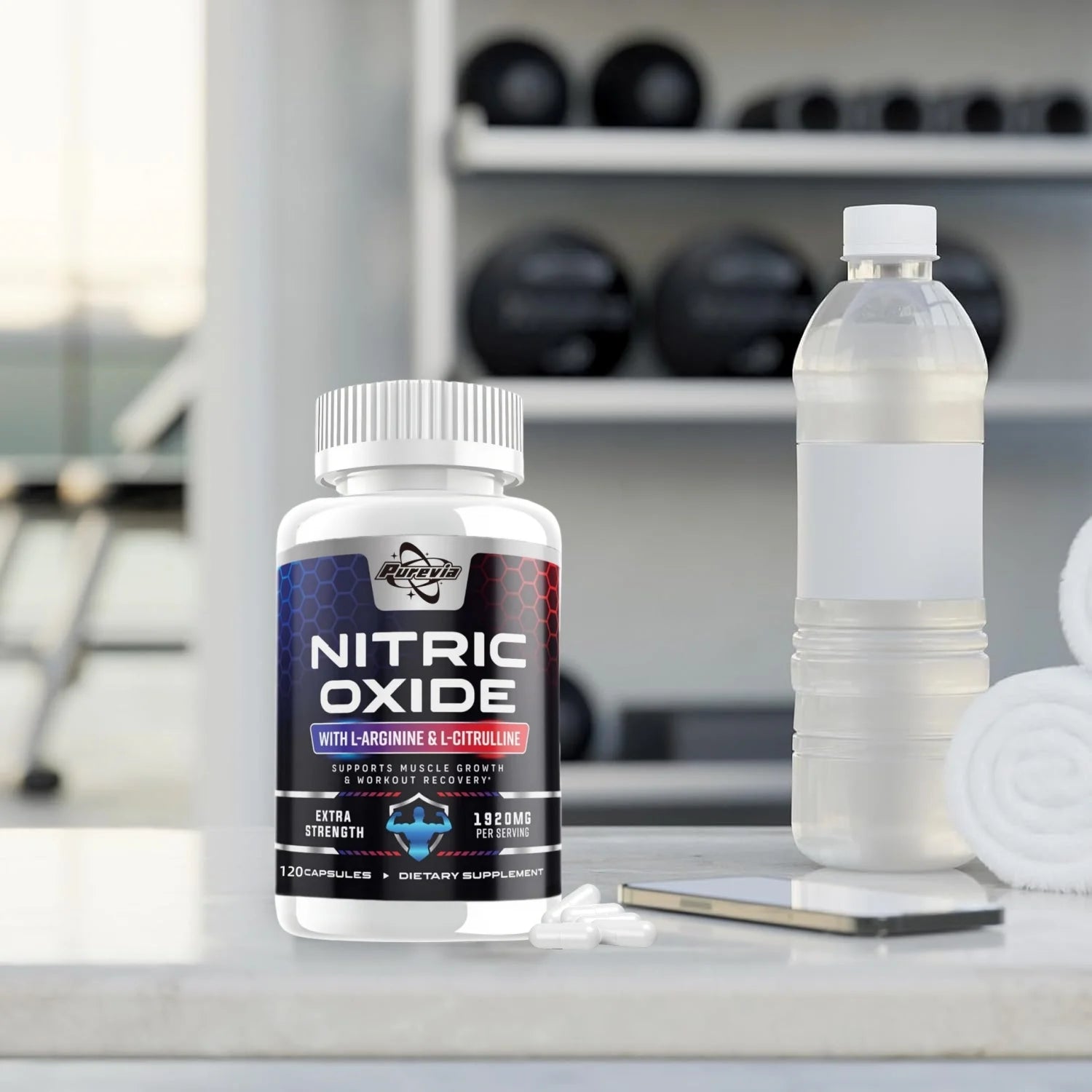 Nitric Oxide Booster Pre-Workout Boosts Muscle, Pump, Energy and Endurance,Performance & Muscle Mass,L-arginine Supplement