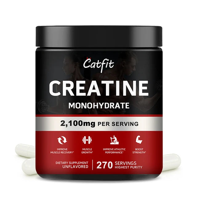 Creatine Monohydrate Capsules Body Building Amid Acid Whey Proteins for Muscle Mass Pre Training Supplement Gym Energy Fitness