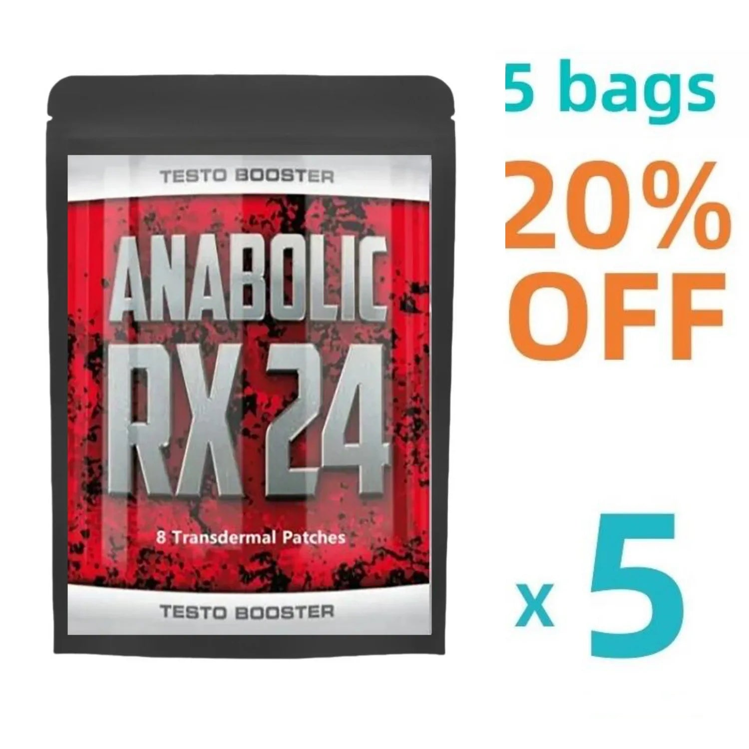 Anabolic Rx24 Testobooster Building Muscle Mass Muscle Agent Testosterone Booster, Proven Anabolic Ingredients Muscle Patch