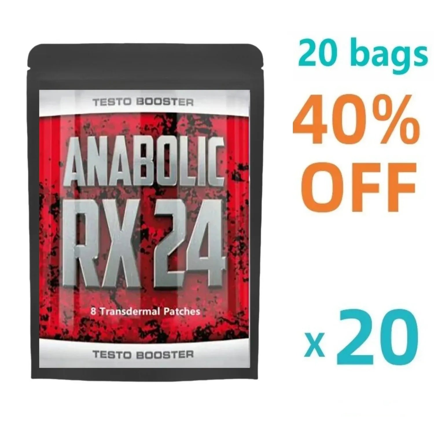 Anabolic Rx24 Testobooster Building Muscle Mass Muscle Agent Testosterone Booster, Proven Anabolic Ingredients Muscle Patch
