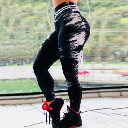 Gradient digital print yoga pants