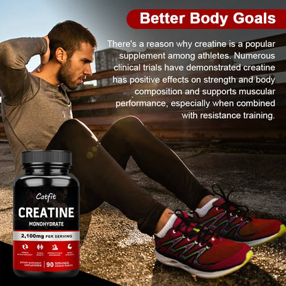 Creatine Monohydrate Capsules Body Building Amid Acid Whey Proteins for Muscle Mass Pre Training Supplement Gym Energy Fitness