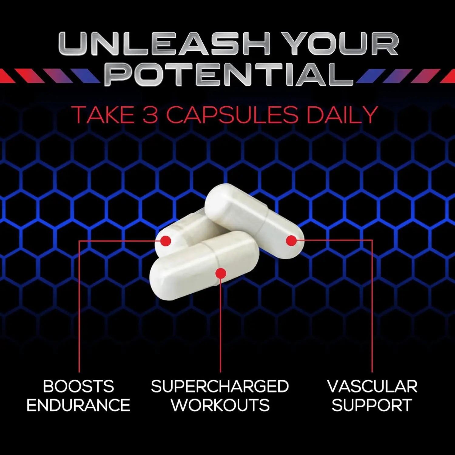 Nitric Oxide Booster Pre-Workout Boosts Muscle, Pump, Energy and Endurance,Performance & Muscle Mass,L-arginine Supplement