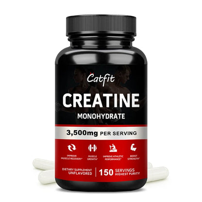 Creatine Monohydrate Capsules Body Building Amid Acid Whey Proteins for Muscle Mass Pre Training Supplement Gym Energy Fitness