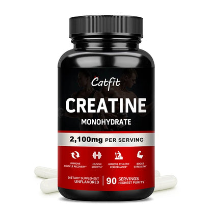 Creatine Monohydrate Capsules Body Building Amid Acid Whey Proteins for Muscle Mass Pre Training Supplement Gym Energy Fitness
