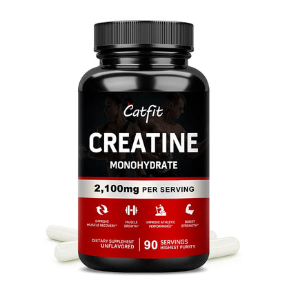 Creatine Monohydrate Capsules Body Building Amid Acid Whey Proteins for Muscle Mass Pre Training Supplement Gym Energy Fitness