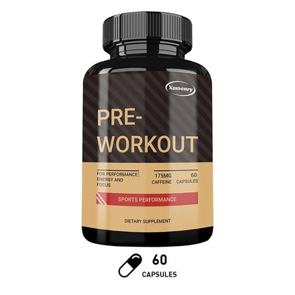 Pre-Workout Supplement - with Creatine Monohydrate, Citrulline - Replenish Energy, Build Muscle, Improve Athletic Performance